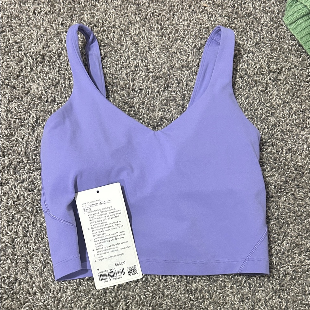 Lululemon Athletica Align Lavender Tank